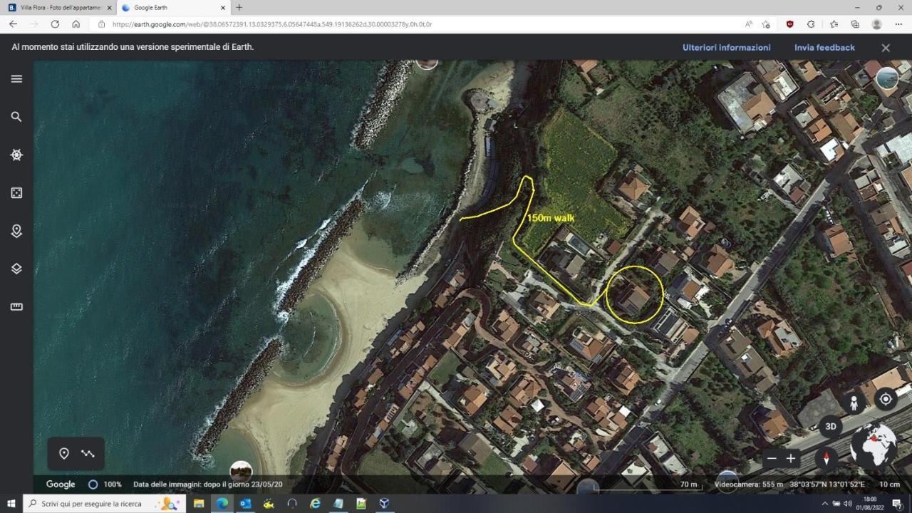 Villa Flora - With Sea View, 2 Minutes Walk To Beach Trappeto  Eksteriør billede